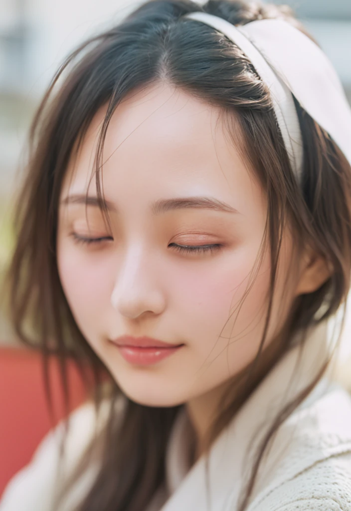 ((Full nudity:1.0)),Cute Japanese Women Photos, Little Woman, 20-year-old, Beautiful and perfect face, brown, Beautiful Face, thin: 1.2, (photo Realistic:1.4), (hyper Realistic:1.4), (Realistic:1.3),
(Smoother lighting:1.05), (Improving the quality of cinema lighting:0.9), 32k,
1 Girl,20-year-oldの女の子, Realistic lighting, Backlight, The light shines on your face, Ray Tracing, (Bright light:1.2), (Improvement of quality:1.4),
(Highest quality Realistic textured skin:1.4), fine grain, Detailed face,
(tired, Sleepy and happy), (smile:0), Face close-up,
(Accentuates body lines:1.1), (Enhances the beauty of skin texture:1.1)