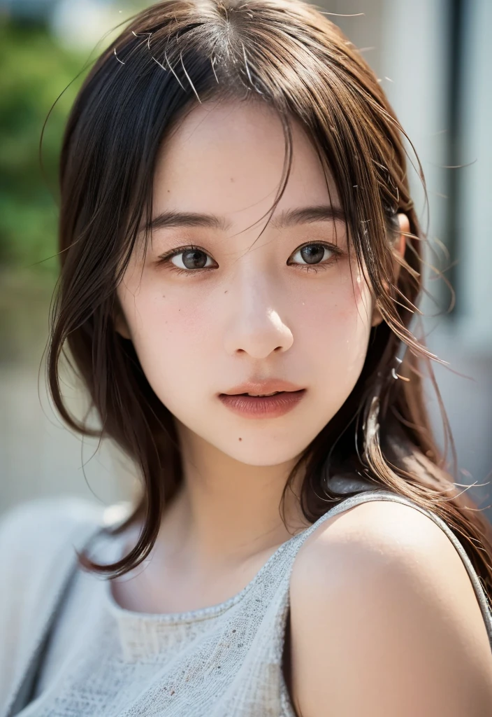 ((Full nudity:1.0)),Cute Japanese Women Photos, Little Woman, 20-year-old, Beautiful and perfect face, brown, Beautiful Face, thin: 1.2, (photo Realistic:1.4), (hyper Realistic:1.4), (Realistic:1.3),
(Smoother lighting:1.05), (Improving the quality of cinema lighting:0.9), 32k,
1 Girl,20-year-oldの女の子, Realistic lighting, Backlight, The light shines on your face, Ray Tracing, (Bright light:1.2), (Improvement of quality:1.4),
(Highest quality Realistic textured skin:1.4), fine grain, Detailed face,
(tired, Sleepy and happy), (smile:0), Face close-up, 
(Accentuates body lines:1.1), (Enhances the beauty of skin texture:1.1)
