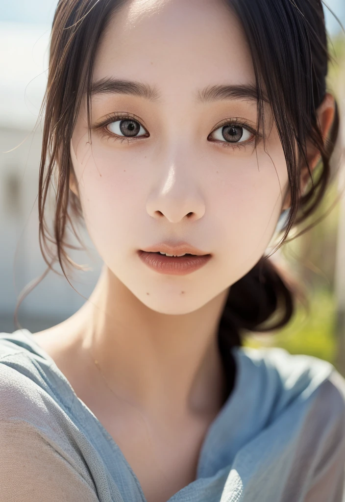 ((Full nudity:1.0)),Cute Japanese Women Photos, Little Woman, 20-year-old, Beautiful and perfect face, brown, Beautiful Face, thin: 1.2, (photo Realistic:1.4), (hyper Realistic:1.4), (Realistic:1.3),
(Smoother lighting:1.05), (Improving the quality of cinema lighting:0.9), 32k,
1 Girl,20-year-oldの女の子, Realistic lighting, Backlight, The light shines on your face, Ray Tracing, (Bright light:1.2), (Improvement of quality:1.4),
(Highest quality Realistic textured skin:1.4), fine grain, Detailed face,
(tired, Sleepy and happy), (smile:0), Face close-up, 
(Accentuates body lines:1.1), (Enhances the beauty of skin texture:1.1)