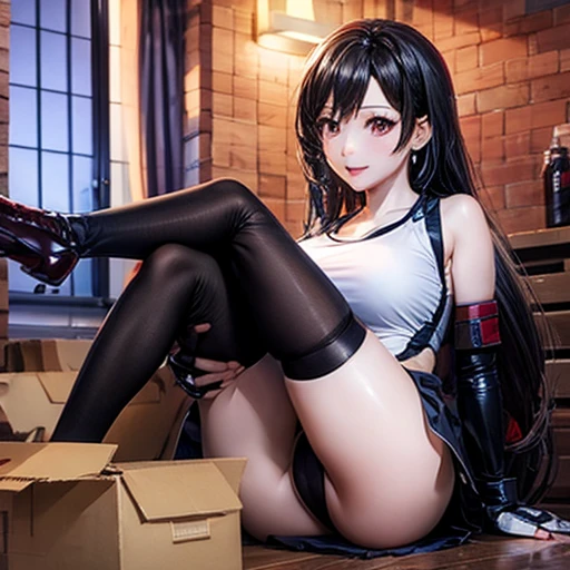 Sitting on the delivery table、Woman with legs open
