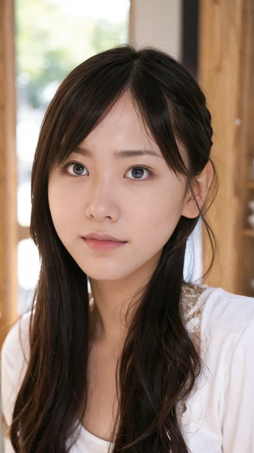20 year old cute Japan woman, ((Extremely precise and accurate anatomy:1.0)), (photo Realistic:1.4), (hyper Realistic:1.4), (最高品質のRealisticな肌の質感:1.6), (Improvement of quality:1.4), (Enhances the beauty of skin texture:1.2), clean and glowing skin, mesh, thin:1.2, (Realistic:1.3), Realisticなライティング, (Smoother lighting:1.05), (Improving the quality of cinema lighting:0.9), Backlight, A gentle light that illuminates the face, Ray Tracing, (Bright light:1.2), 32k, One Japanese woman, fine grain, Detailed face, (Film Grain:1.1), (Natural smile:0), (Accentuates body lines:1.1), High resolution, Natural look, Kind eyes, Enhances hair texture, Delicate light and shadow, Clear skin, Graceful Pose, Beautiful Eyes, Sharp details, Soft light reflection, Beautiful contours, Delicate skin tone, Fine hair texture, Natural background, Natural poses in everyday situations, Lora Style