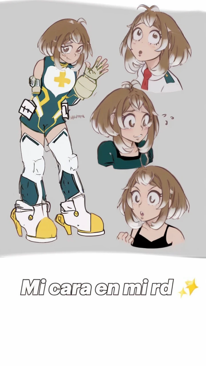 The style of the anime boku no hero academia , full render, in different perspectives 