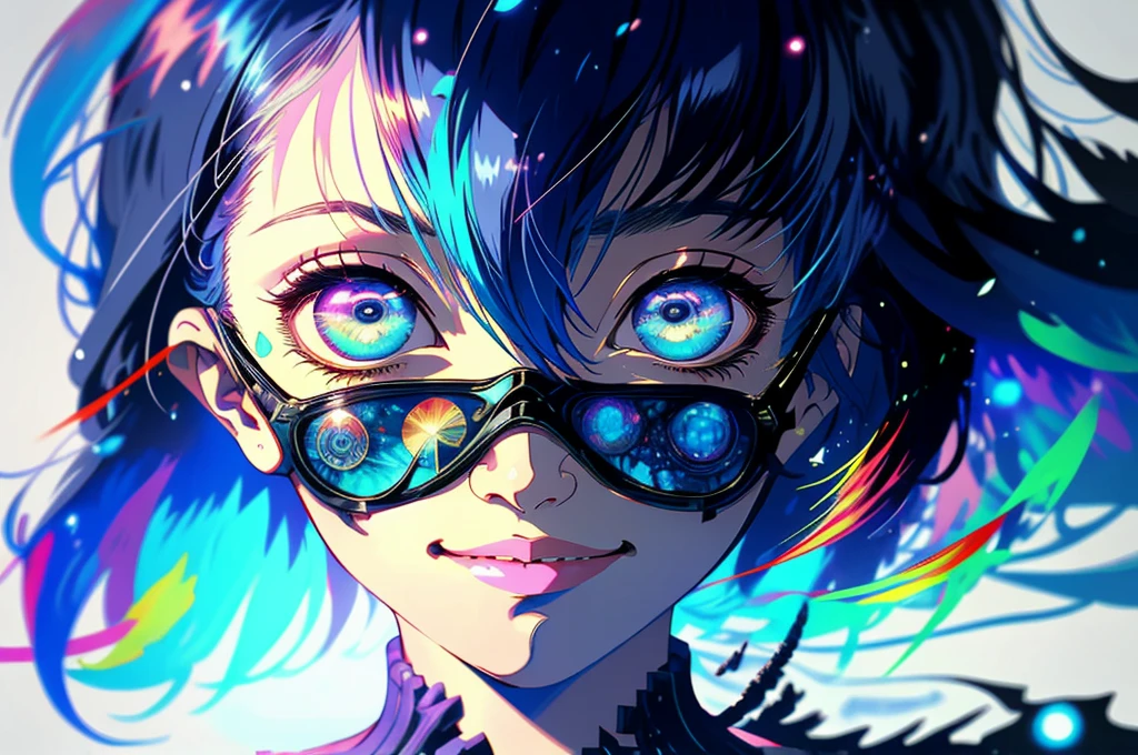 there is a woman with blue hair and a jacket, hyper-realistic cyberpunk style, realistic art style, Retrato ciberpunk, 🤤 portrait of , cyberpunk artstyle, cyberpunk anime digital art, Retrato de RossDraws, garota cyberpunk sonhadora, the cyberpunk portrait of , portrait of cg society, cyberpunk style ， hyper realist, realism art style, photorealistic art style, rossdraws pastel vibrante, smiling