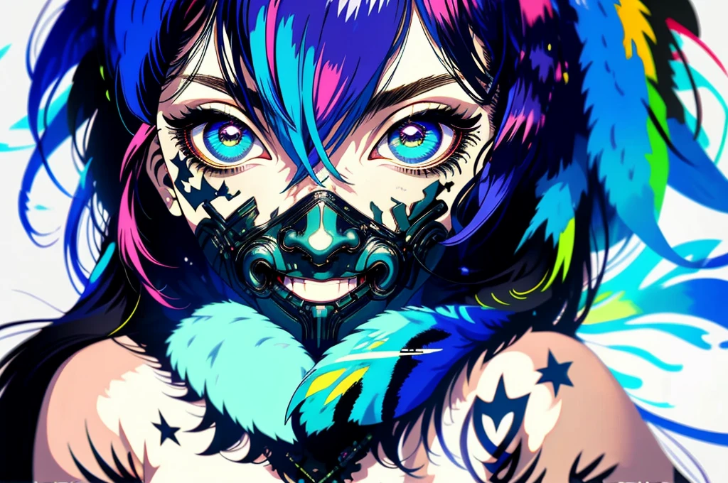 there is a woman with blue hair and a jacket, hyper-realistic cyberpunk style, realistic art style, Retrato ciberpunk, 🤤 portrait of , cyberpunk artstyle, cyberpunk anime digital art, Retrato de RossDraws, garota cyberpunk sonhadora, the cyberpunk portrait of , portrait of cg society, cyberpunk style , hyper realist, realism art style, photorealistic art style, rossdraws pastel vibrante, smiling