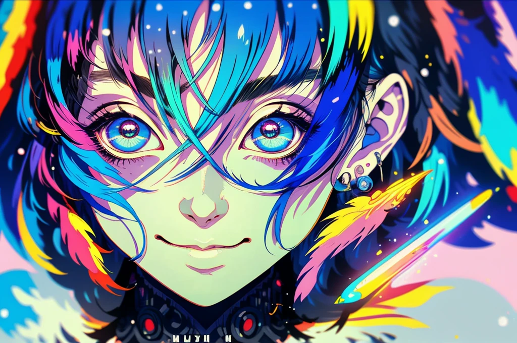 there is a woman with blue hair and a jacket, hyper-realistic cyberpunk style, realistic art style, Retrato ciberpunk, 🤤 portrait of , cyberpunk artstyle, cyberpunk anime digital art, Retrato de RossDraws, garota cyberpunk sonhadora, the cyberpunk portrait of , portrait of cg society, cyberpunk style ， hyper realist, realism art style, photorealistic art style, rossdraws pastel vibrante, smiling