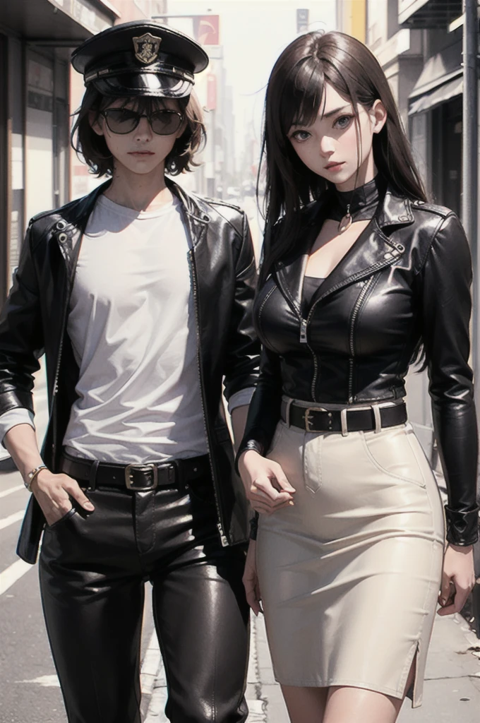 the best品質, 8K Ultra Resolution, Great illustrations, the best, Award-winning, How to be the best,(( Aviator hat, Buckled leather belt., Aviator's uniform, Add effects to the end of the action pose.., Aviator Glasses, Scarf neck length, light brown wide pants:1.6)), ((cyan, brown, Rosado, white: 1.5)), Spectacular desert landscape: 1.5, Realistic: 1.4, Skin Texture: 1.4, super masterpiece, Very detailed, Super detailed, 32k