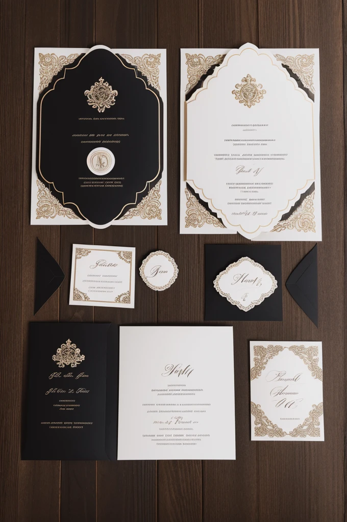 two women wedding invitation, one white and one black
