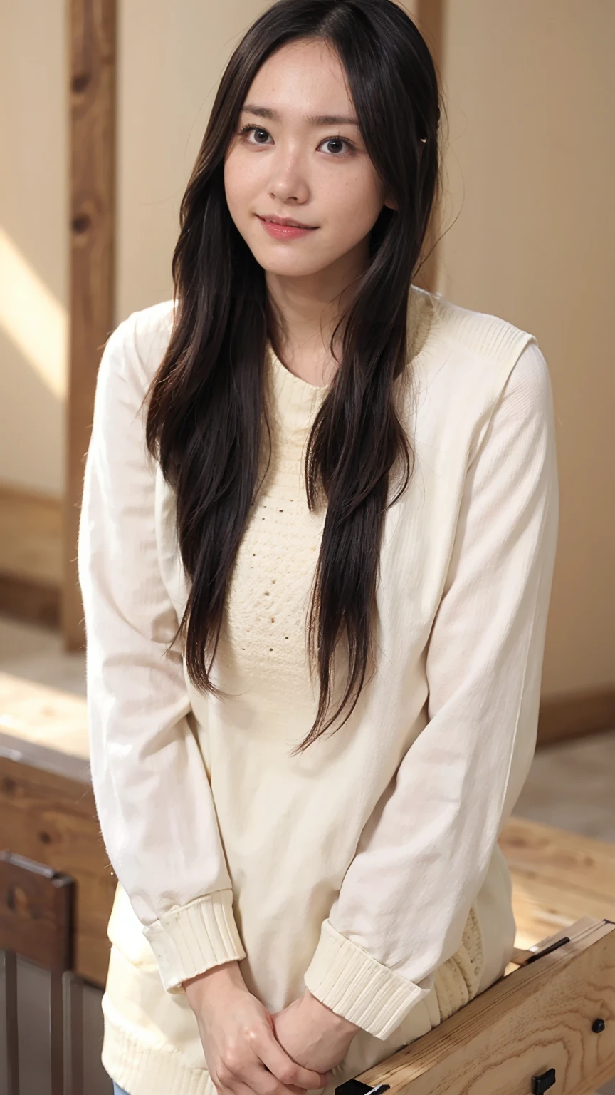 20 year old cute Japan woman, ((Extremely precise and accurate anatomy:1.0)), (Highest quality realistic skin textures:1.6), (photo realistic:1.4), (Hyper realistic:1.4), (Improvement of quality:1.4), (Enhances the beauty of skin texture:1.2), clean and glowing skin, mesh, thin:1.2, (Realistic lighting:1.3), Backlight, A gentle light that illuminates the face, Ray Tracing, (Bright light:1.2), (Smoother lighting:1.05), (Improving the quality of cinema lighting:0.9), 32k, One Japanese woman, fine grain, Detailed face, (Film Grain:1.1), (Natural smile:0), (Accentuates body lines:1.1), High resolution, Natural look, Kind eyes, The texture of each individual hair, long and delicate lashes, Beautifully trimmed eyebrows, Facial pores, Detail of blood vessels in the white of the eye, Thin and visible capillaries in the skin, Delicate light and shadow, Clear skin, Graceful Pose, Beautiful Eyes, Sharp details, Soft light reflection, Beautiful contours, Delicate skin tone, Natural background, Natural poses in everyday situations, Extremely fine detail, Lora Style