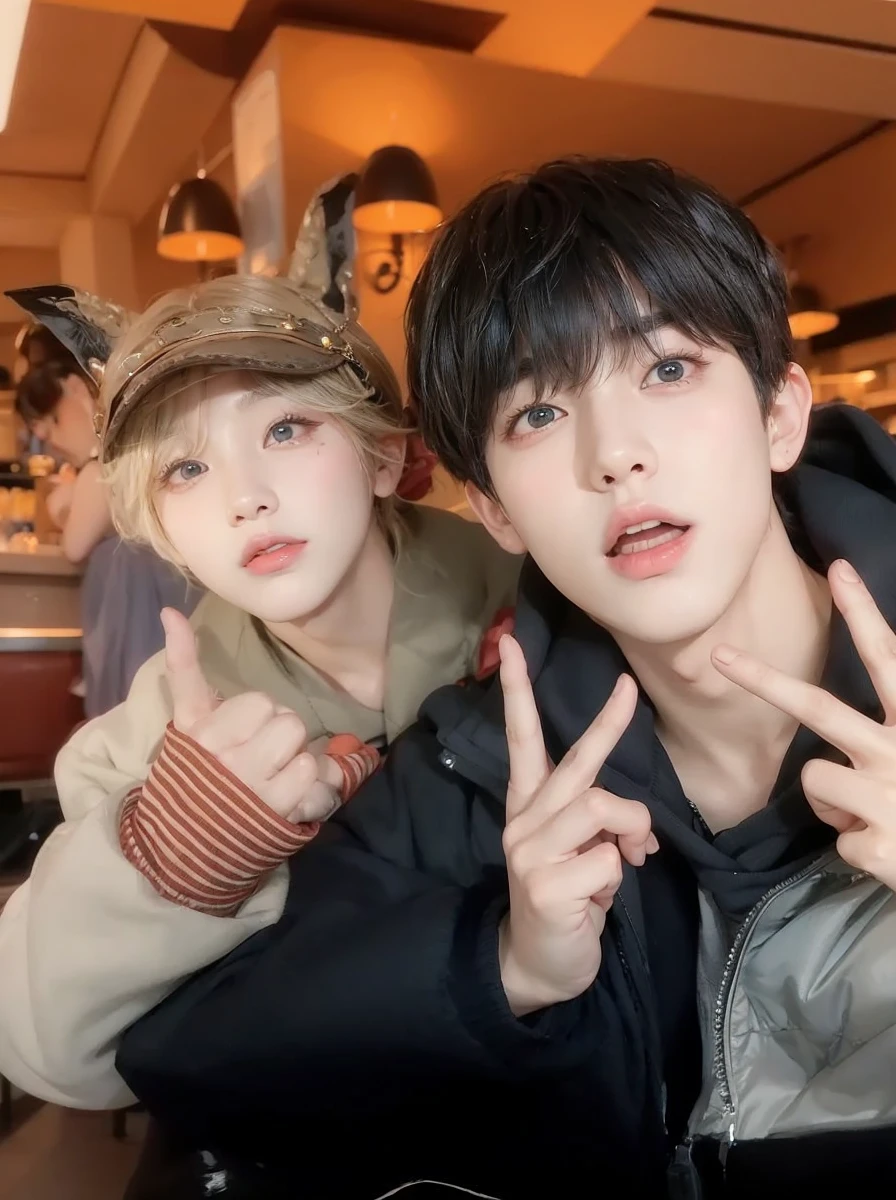 Jimin and jungkook cute and tender. Two very handsome and cute boys. big eyes and full lips, angelic and very attractive appearance.