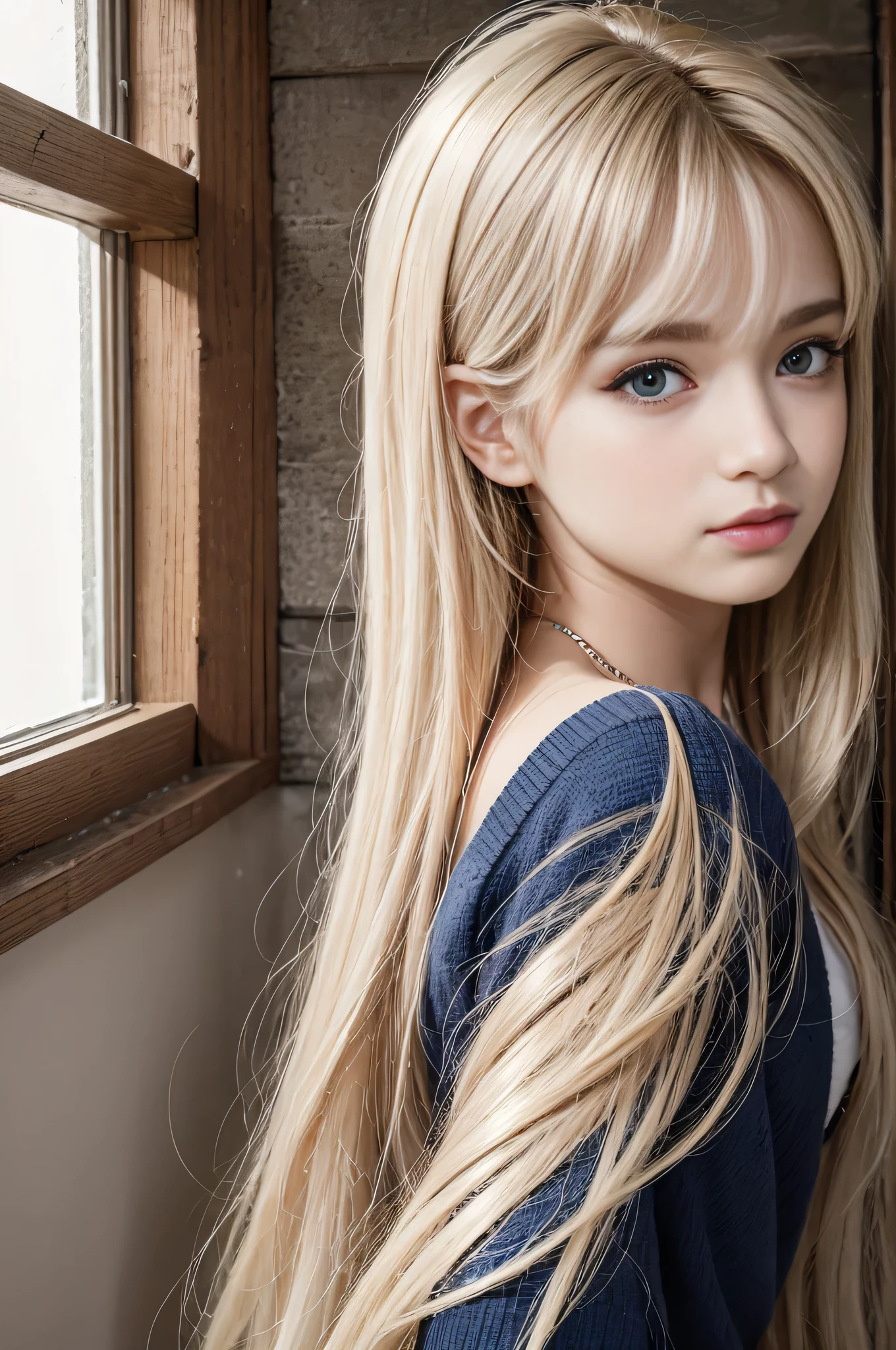portlate、School Uniforms、bright expression、Young shiny shiny white shiny skin、Best Looks、Blonde reflected light、Platinum blonde hair with dazzling highlights、shiny light hair,、Super long silky straight hair、Beautiful bangs that shine、Glowing crystal clear attractive big blue eyes、Very beautiful nice cute 16 year old girl、Lush bust、