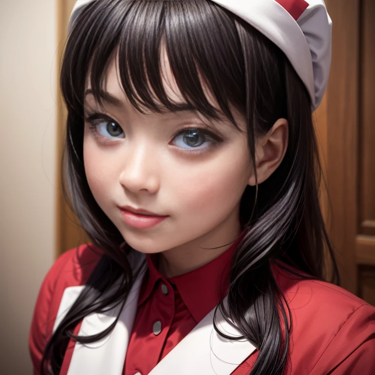 StandingFullBody, (KAWAII girls in Kidzania) trying on a Nurse uniform, extremely detailed eyes and face, beautiful detailed lips, longeyelashes, intricate costume details, realistic lighting, warm color tones, (best quality,4k,8k,highres,masterpiece:1.2),ultra-detailed,(realistic,photorealistic,photo-realistic:1.37),professional, bright colors, (Exposed:0.48)