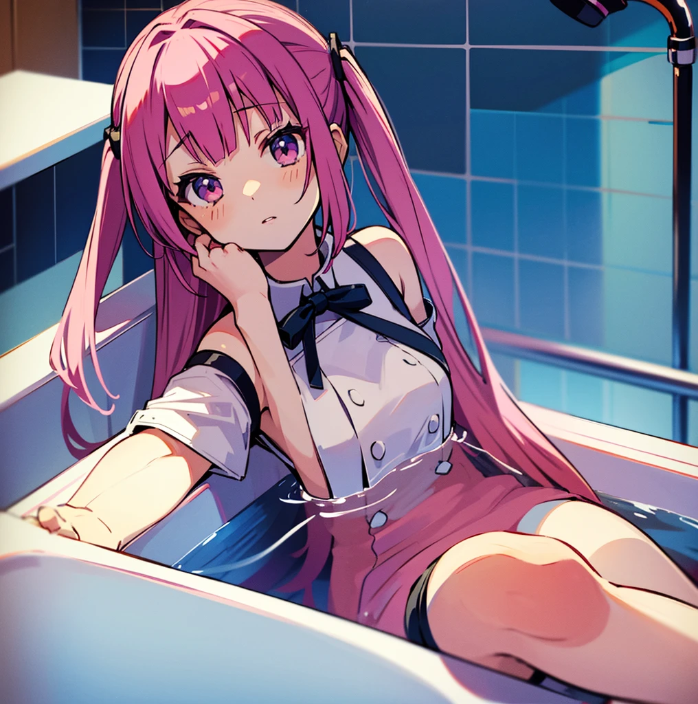 Pink eyes,Loving pupils,Naked of breast,Gluteal groove