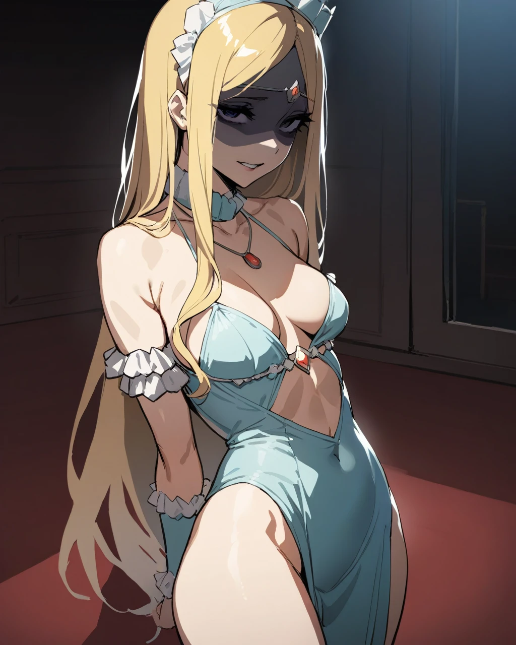 masterpiece,Highest quality,One girl,alone,Blonde,Prostitute,shaded face,