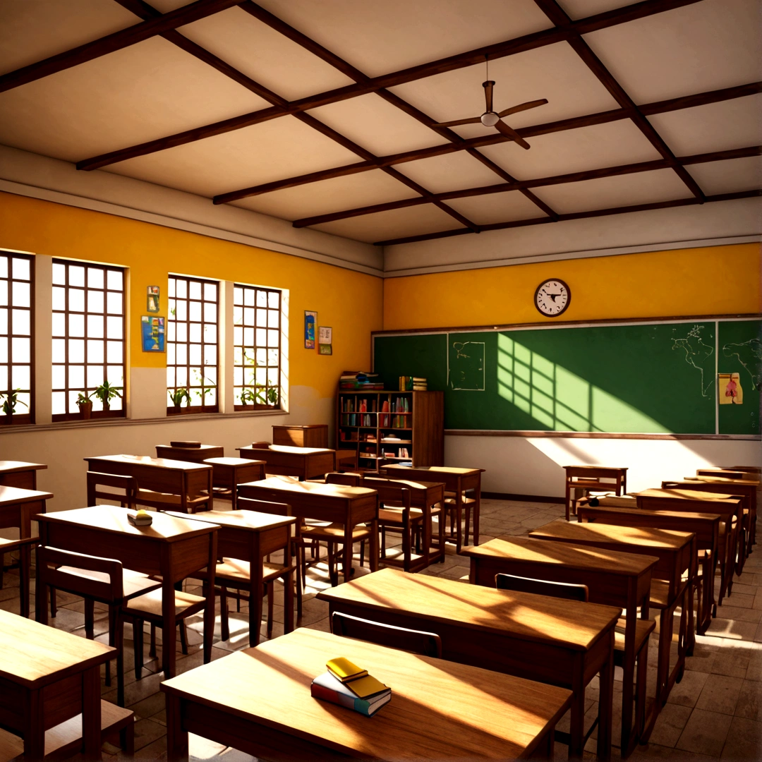 Create a very beautiful Brazilian school .