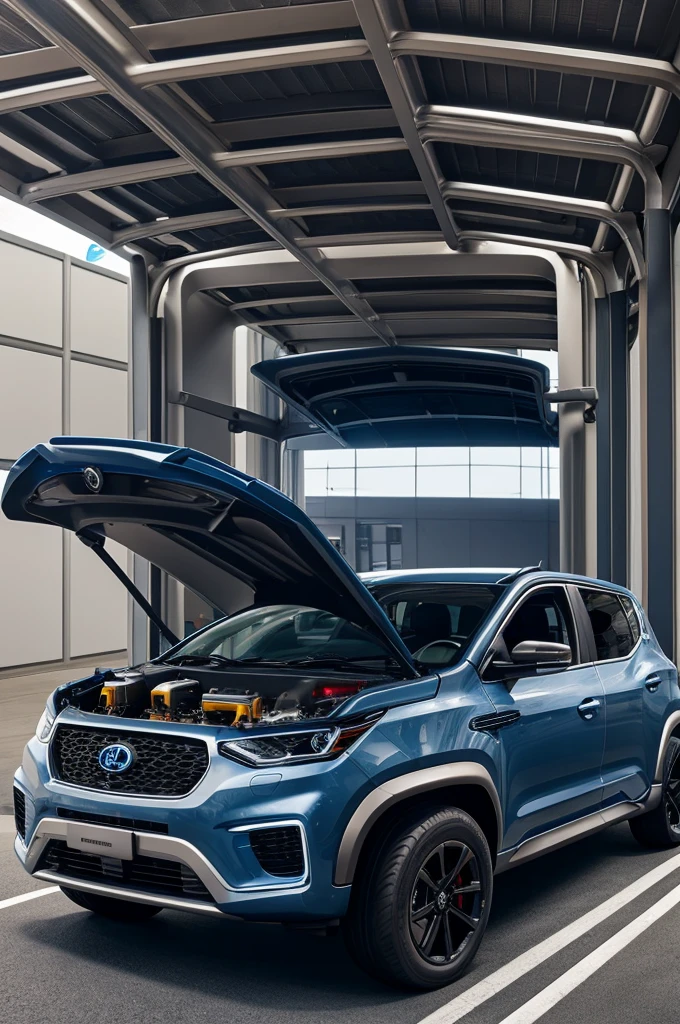 new energy vehicles，Internal structure，Liquid cooling pipes connect various heat generating components on the vehicle