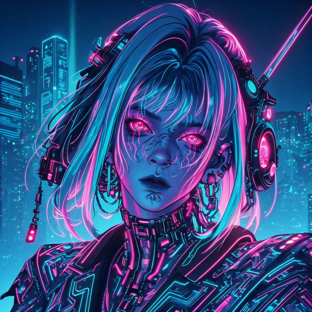 cyberpunk bruxa, 8K DETAILS, clothes pulling in baby pink, short turquoise blue hair cyberpunk style, ((well-detailed hair in the blue color cut)), futuristic witch, ((((piercing no septo)))), ((((lip ring piercing)))), ((((turquoise blue hair)))), super detailed, powerful cyberpunk outfit, there is a woman with blue hair and a jacket, hyper-realistic cyberpunk style, realistic art style, Retrato ciberpunk, 🤤 portrait of , cyberpunk artstyle, cyberpunk anime digital art, Retrato de RossDraws, garota cyberpunk sonhadora, the cyberpunk portrait of , portrait of cg society, cyberpunk style , hyper realist, realism art style, photorealistic art style, rossdraws pastel vibrante, smiling, wonderful beautiful hair, shine and undercut style