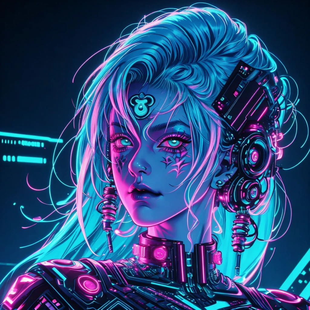cyberpunk bruxa, 8K DETAILS, clothes pulling in baby pink, short turquoise blue hair cyberpunk style, ((well-detailed hair in the blue color cut)), futuristic witch, ((((piercing no septo)))), ((((lip ring piercing)))), ((((turquoise blue hair)))), super detailed, powerful cyberpunk outfit, there is a woman with blue hair and a jacket, hyper-realistic cyberpunk style, realistic art style, Retrato ciberpunk, 🤤 portrait of , cyberpunk artstyle, cyberpunk anime digital art, Retrato de RossDraws, garota cyberpunk sonhadora, the cyberpunk portrait of , portrait of cg society, cyberpunk style , hyper realist, realism art style, photorealistic art style, rossdraws pastel vibrante, smiling, wonderful beautiful hair, shine and undercut style
