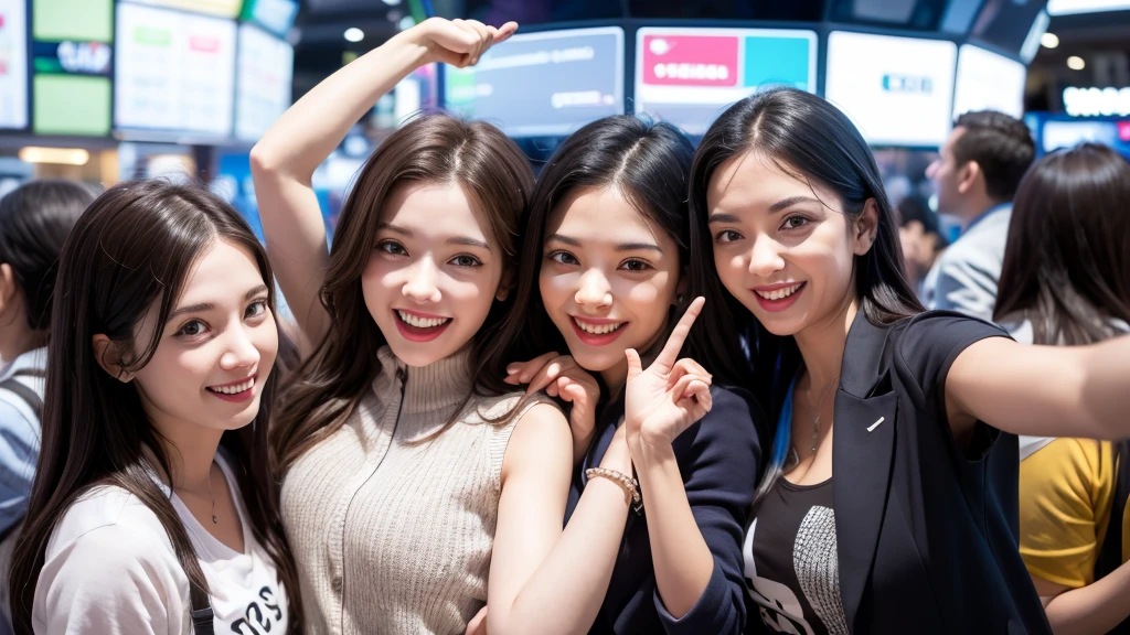 Happy faces as stock prices rise