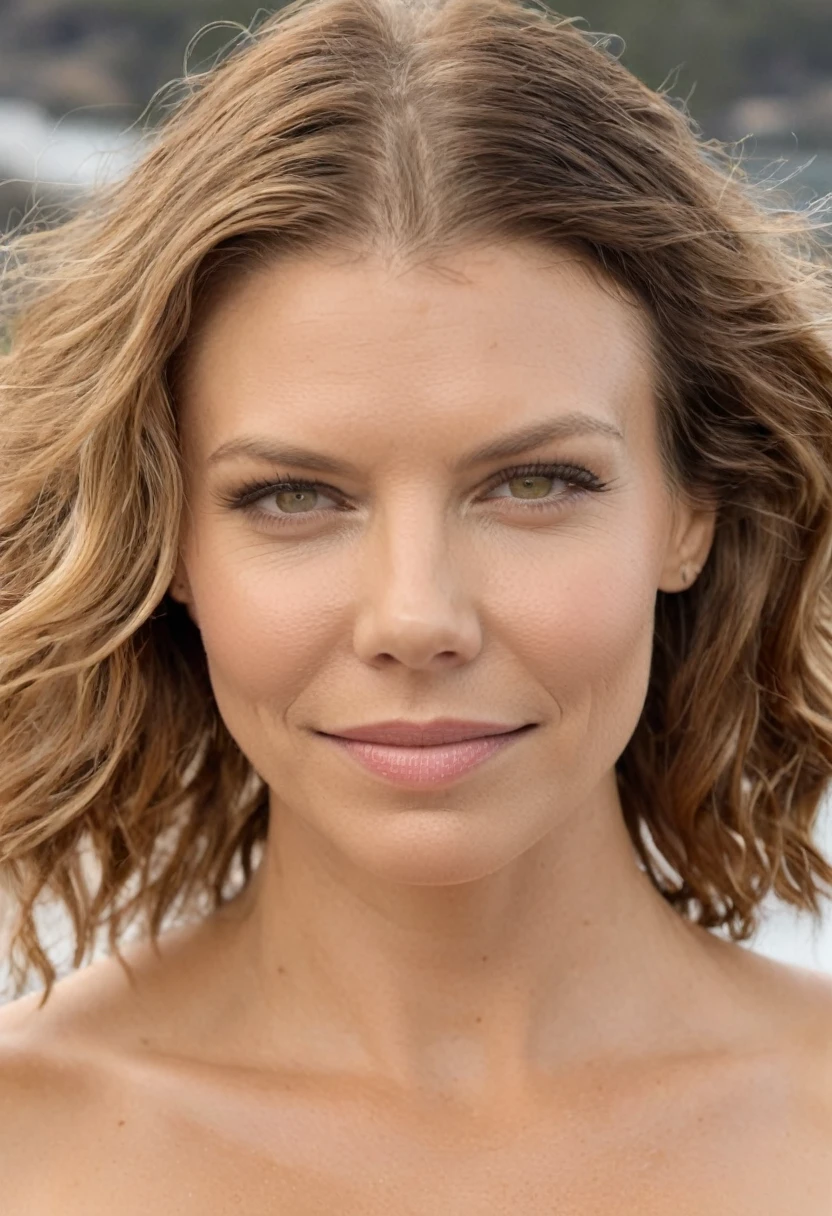 high quality Erotic shot , celebrity erotic photograph , nude, ( lauren_cohan x Gwyneth Paltrow : face )slight curly hair:1.4, breast revealing , extremely long hair , erotic photoshoot , fit muscular figure , exhausted look, wet, shiny sweaty skin, seductive smiling , posing on vacation side, wet hair, dark atmosphere, erotic lighting , rosy white pale skin tone , celebrity, female, woman, hollywood actress, , erotic angle , fleshy muscular woman , ( natural lights, depth of field, insanely detailed skin texture, hyper detailed features )