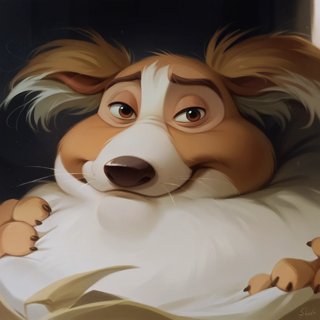 Disney animation style,Sheltie