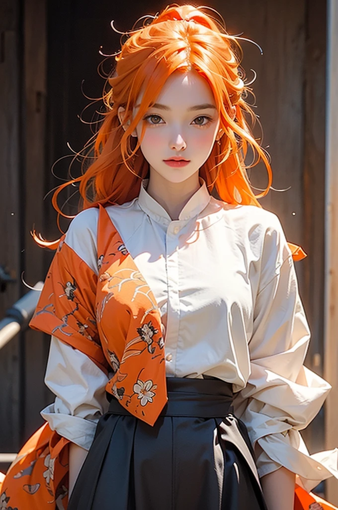 Killian_yinger,illustration,1 Girl,(orange_hair:1.1),The most beautiful form of chaos,Savage design,(mandarin orange:0.6),