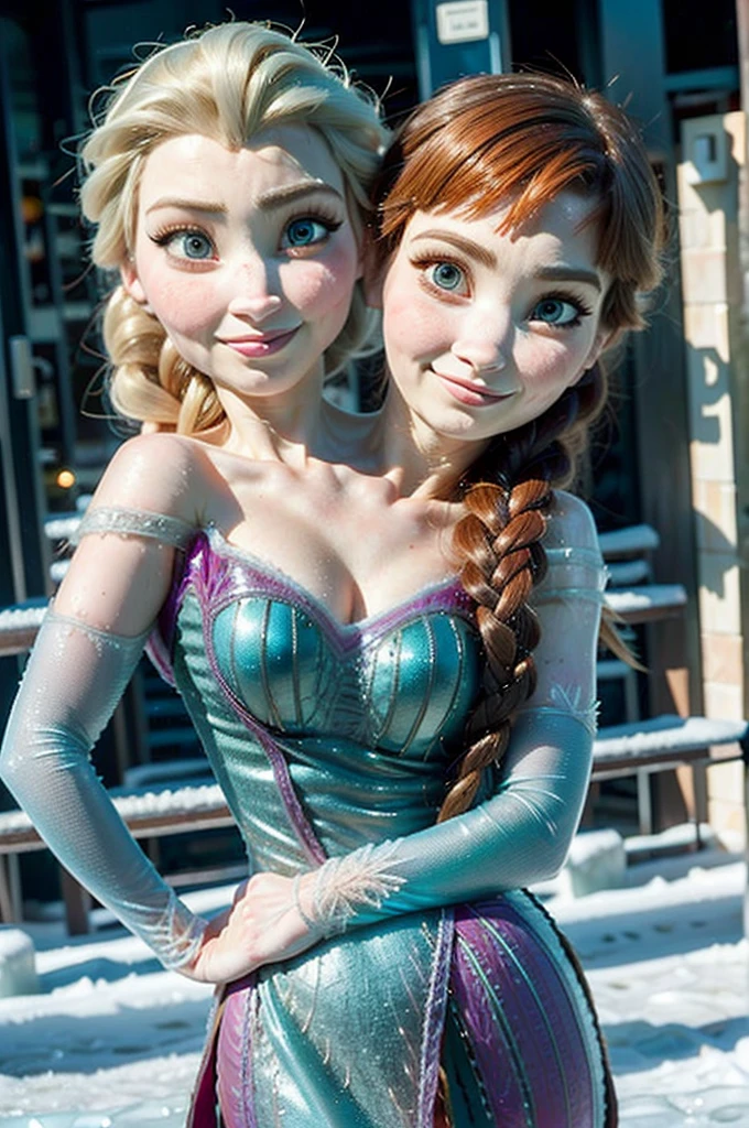 2heads, (elsa and anna from frozen:1.5), (conjoined:1.5)