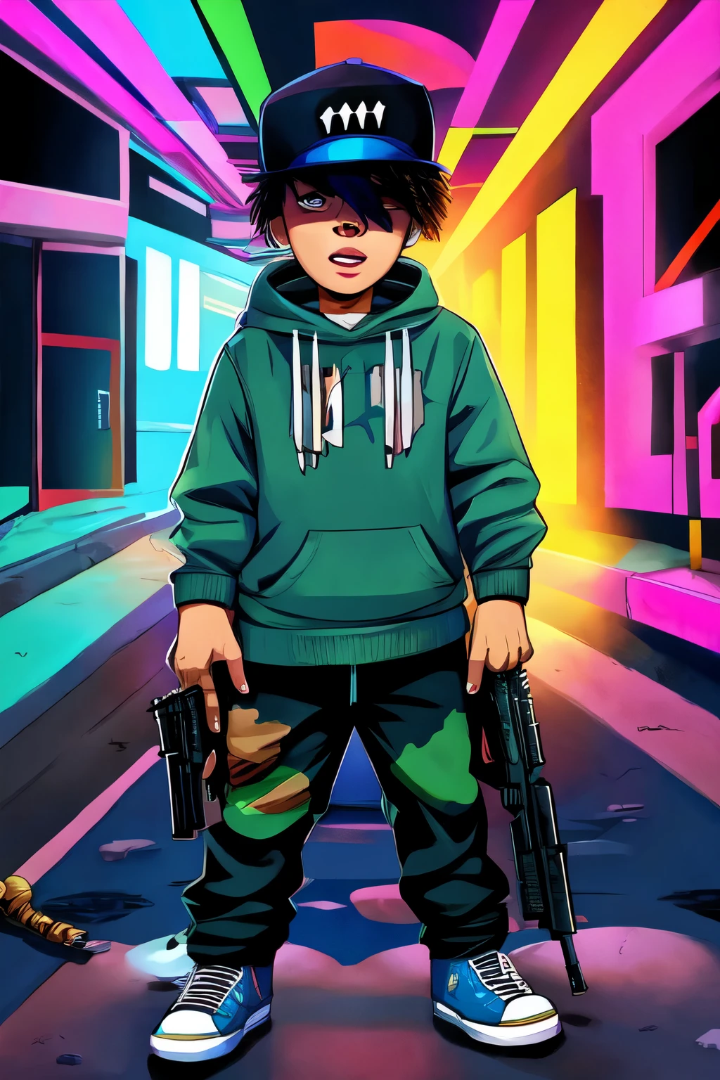 draw me underground rapper with gun