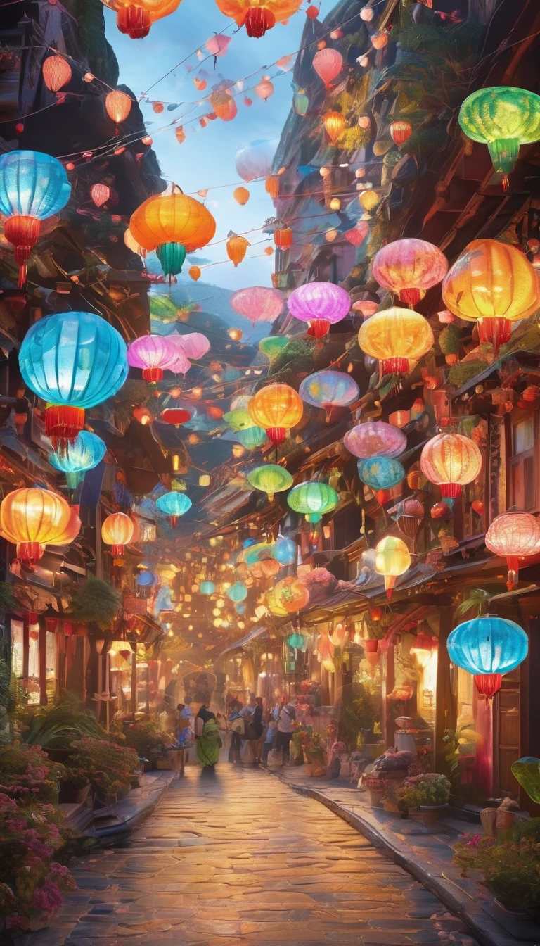 ice cream、 Extremely small light-emitting quantum dots, Extraterrestrial、Many lanterns、Ghost