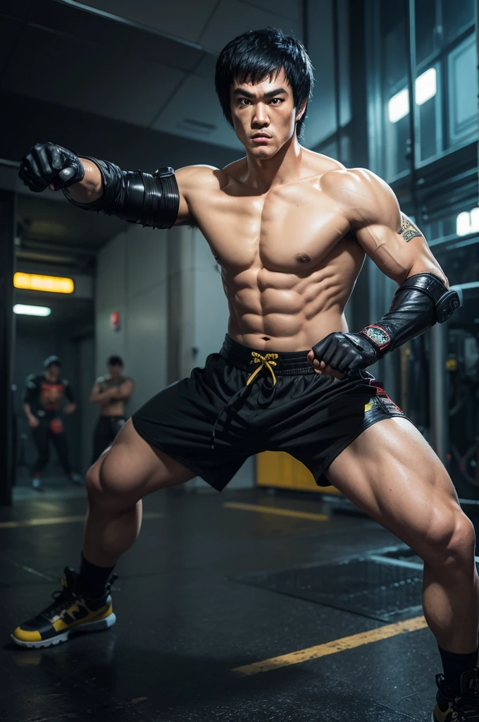 Bruce lee cyberpunk style