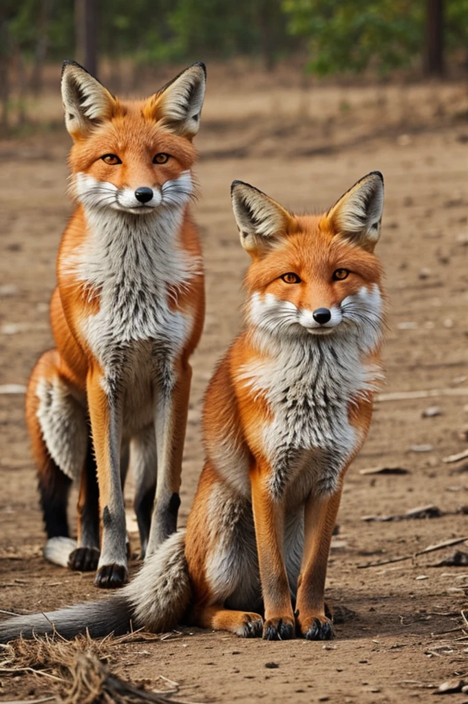 couple of foxes