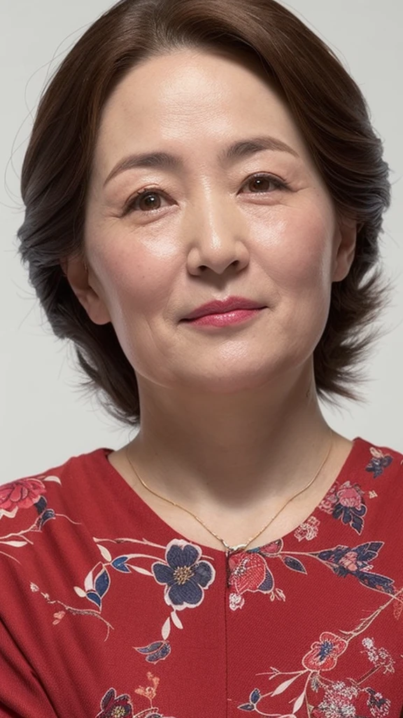 Kawase Hasui, Face close-up, Japanese painting, senior citizen, Draw lips correctly, Red lipstick, From the chest up, 16K, Highest quality, Very detailed, Realistic, Very detailed肌, Perfect Anatomy, (Japanese), (alone), 100 years old, Large Breasts, Mature female politician, Glamour, sexy, Chromo White Skin, Staring straight ahead,