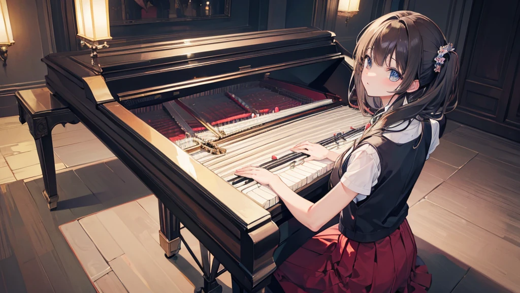 ((Highest quality)), ((masterpiece)), (detailed),Piano Quiet Night