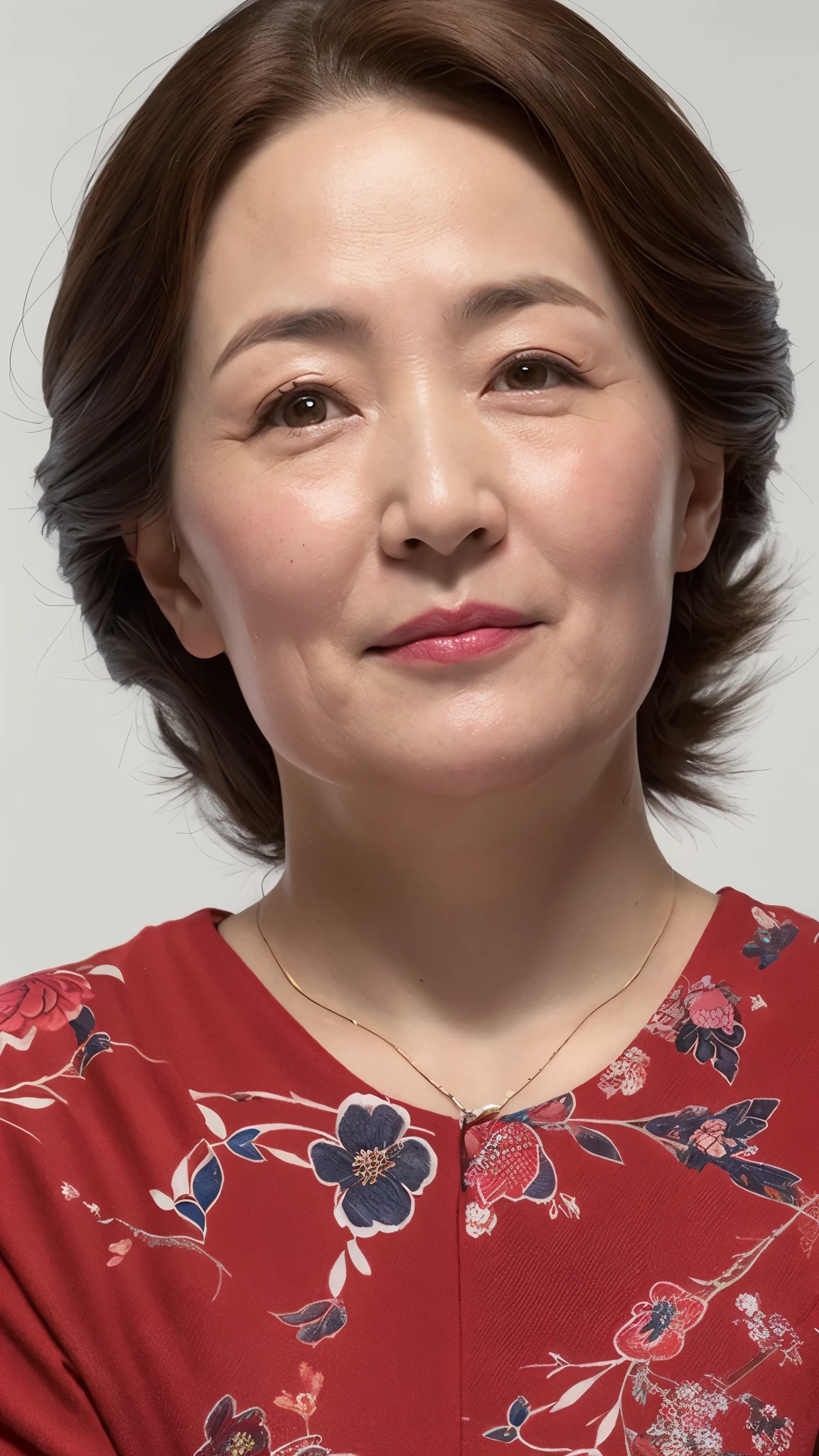 Kawase Hasui, Face close-up, Japanese painting, senior citizen, Draw lips correctly, Red lipstick, From the chest up, 16K, Highest quality, Very detailed, Realistic, Very detailed肌, Perfect Anatomy, (Japanese), (alone), 100 years old, Large Breasts, Mature female politician, Glamour, sexy, Chromo White Skin, Staring straight ahead,