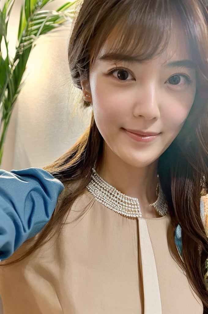 ((Highest quality)), ((masterpiece)), (detailed),Perfect Face,Japanese,Fair skin,Upper Body,Long Hair,Women's Ana Style,blouse,Mature Woman