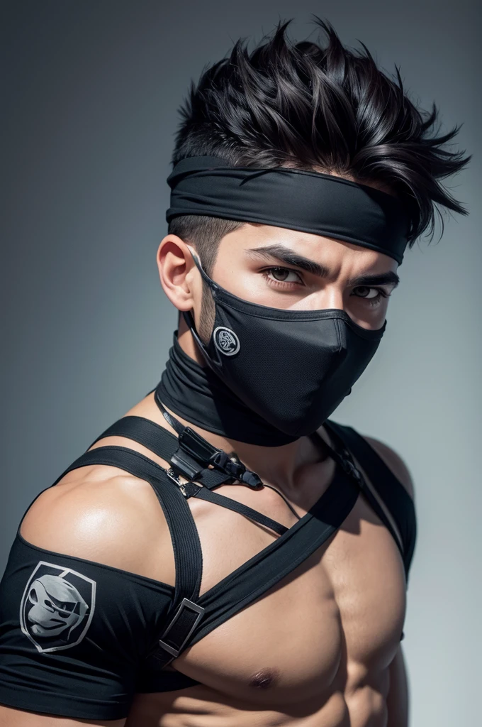 ((best quality)), ((masterpiece)), (detailed), perfect face, perfect dick kakashi musculoso pelado pau grosso 