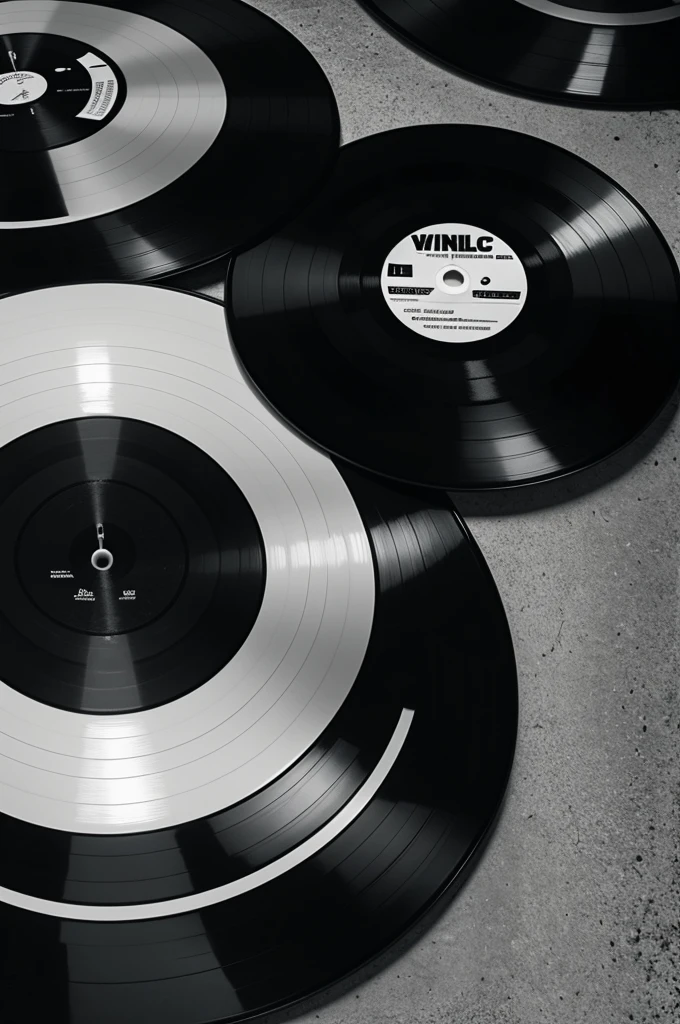 Vinyl in black and white 