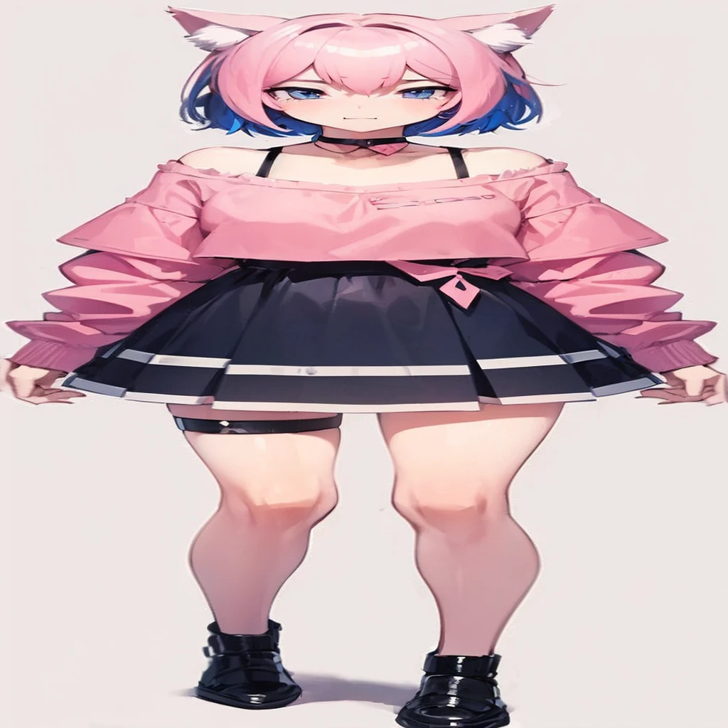 One catgirl called Harifes who is 15yo and has a nice body and likes simple clothes, She has short hair pink+blue which are her favorite colours, perfect body and good image detailed