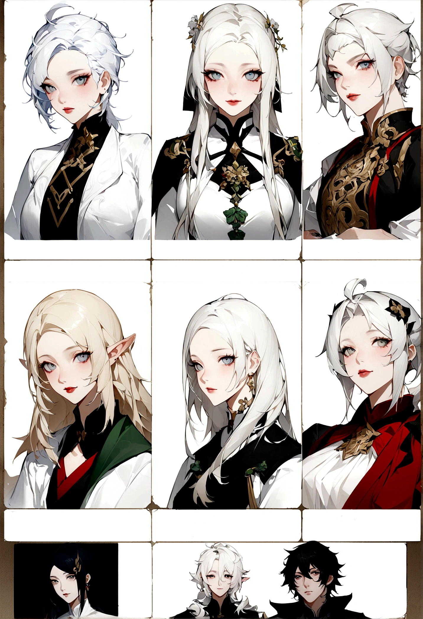 Close-up of white-haired woman, beautiful character drawings, Guweizu, artwork in the style of Guweizu, white haired god, by 양J, Epic exquisite character art, cool character art, panchi(Fan Qi) reporter, Woojun Span(Wuzhun Shifan), Guweizu on pixiv artstation