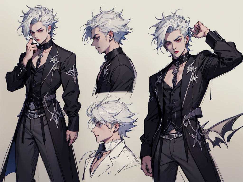 Drag queen clothing, hole body, goth, vampire, sketch