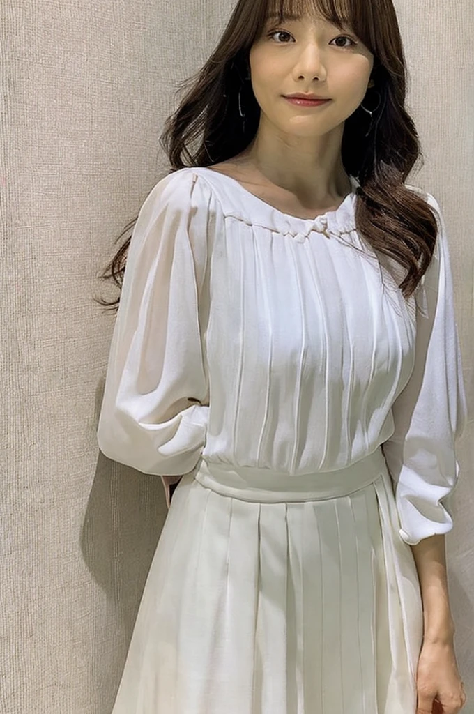 ((Highest quality)), ((masterpiece)), (detailed),Perfect Face,Japanese,Fair skin,Upper Body,Long Hair,Women's Ana Style,blouse,Mature Woman