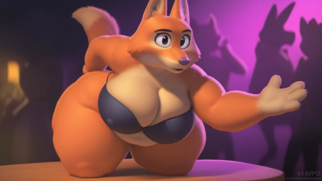 [Diane Foxington], very obese, super blob, [Loaded for e621.liquid; (red fox), (Pixelsketcher), (W4G4)], [Sent to the .featuring; (@until)], ((obra de until)), ((High definition)), ((high qualiy)), ((alone portrait)) ((from front view)), ((velues; antropo red fox girl)), ((skin detailed)), ((detailed shading)), ((beautiful rendering art)), {antropo red fox; orange fur, pink nose, cauda de red fox, (lindo gradiente verde featuring)}, {(black top), (black bikini), (Gray heels), (too many food in the party table), {(curving), (Attractive posing)}, [fund; (club), (dark lighting), (very fat guests)], curved, very fat, (Broad Hips:1.3), coxas enormes, thick and soft, ssbbw, braços very fats e flácidos, realistic lighting, high détail, qualidade hd, face detailed, realistic shading, fat rolls, huge size, gigantic huge breasts overflowing with fat, huge cleavage, heavy, plus size, everything is fat, soft texture, cute large eyes, semi-realistic, dynamic angle, pattern clothes, super obese, pasty body, mordendo os lábios de tesão
