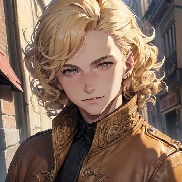 (master piece, best high quality image, very good detailed image, very good detailed character, very good detailed background, very detailed textures, carefully detailed and textures, character alone)
{{((1:character: 23 years old blonde boy, (half-fair skin, brown eyes, blonde curly hair, evil smily face), (brown jacket), (buenos aires-argentina street))}}