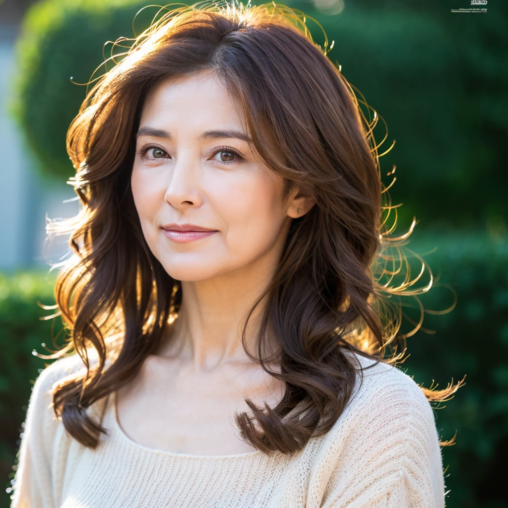 Beautiful mature woman with beautiful wavy long hair, Neat and Clean Mature Woman, Ultra-high resolution,(Realistic:1.4), ((Highest quality)), ((masterpiece)), (be familiar with),