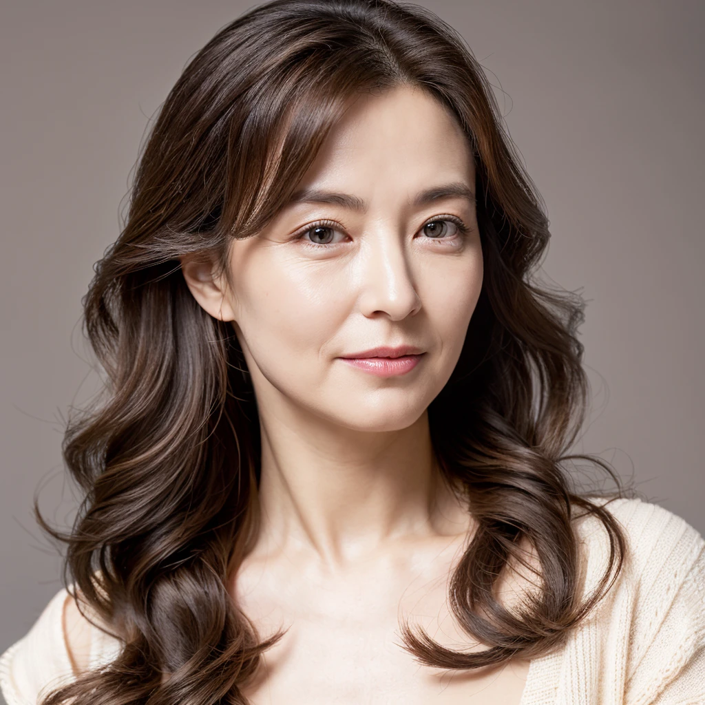 Beautiful mature woman with beautiful wavy long hair, Neat and Clean Mature Woman, Ultra-high resolution,(Realistic:1.4), ((Highest quality)), ((masterpiece)), (be familiar with),
