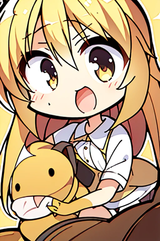 Perfect face. Perfect hands. A blonde haired female angel with hazel eyes and golden wings in a conservative cowgirl outfit is riding a horse through a wild west town