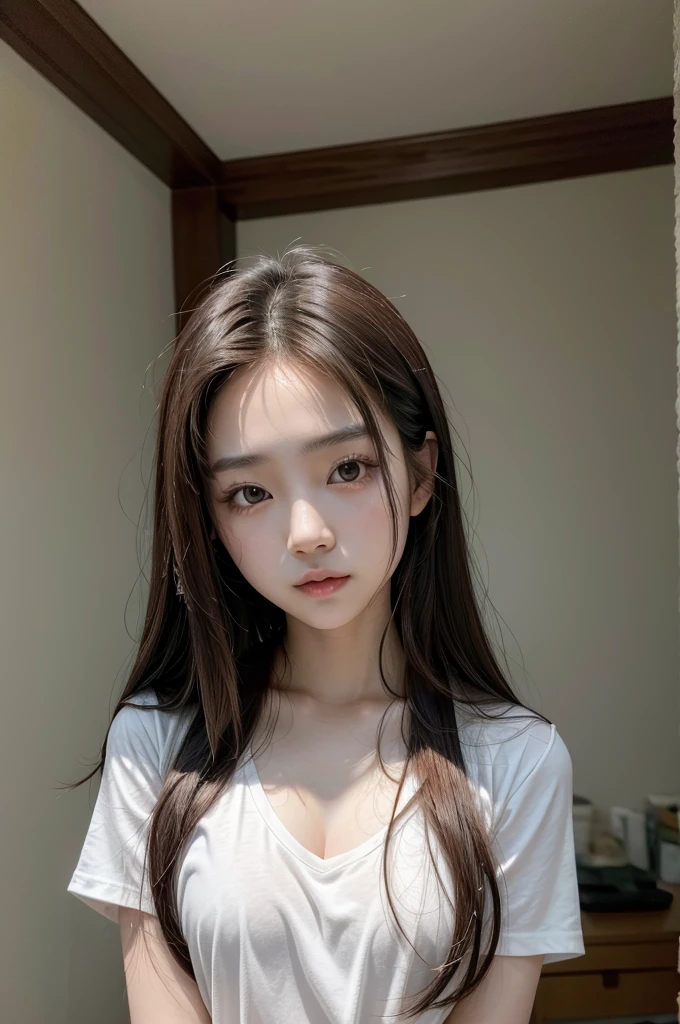 Asian woman with long brown hair and white shirt, gorgeous young mulher korean with fair skin showing all top of head, linda jovem korean, beautiful mulher korean, Beautiful Asian woman, beautiful young asian woman, beautiful asian girl, Asian with long hair, Asian beautiful face, young asian woman, korean, mulher korean, a young asian woman, young cute korean face naked showing her