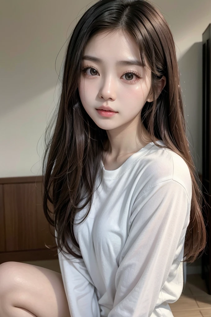 Asian woman with long brown hair and white shirt, gorgeous young mulher korean with fair skin showing all top of head, linda jovem korean, beautiful mulher korean, Beautiful Asian woman, beautiful young asian woman, beautiful asian girl, Asian with long hair, Asian beautiful face, young asian woman, korean, mulher korean, a young asian woman, young cute korean face naked showing her