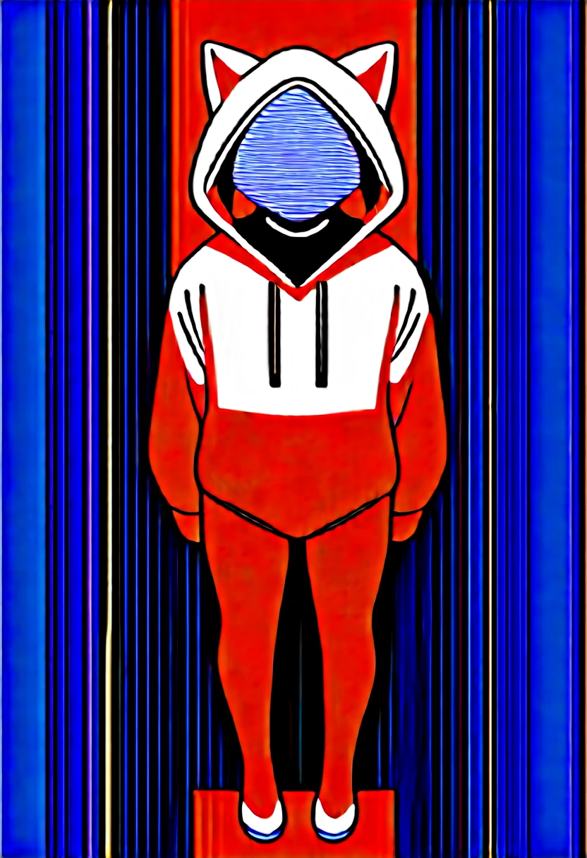 Highest quality, Highest quality, High quality illustrations, masterpiece, Ultra-high resolution, Detailed Background, Games Room, Absurd, Perfect Anatomy, performance, Good lighting, Shadows in the movies(kemono, Furry PersonifiCation), Cat, Dark Skin, Rubber suit, Rubber suit, latex, neon, neonライト, neonカラー, Rubber spats, White rubber hoodie, Rubber mask, ribbon, Embarrassing, Null bulge, male, juvenile, from above