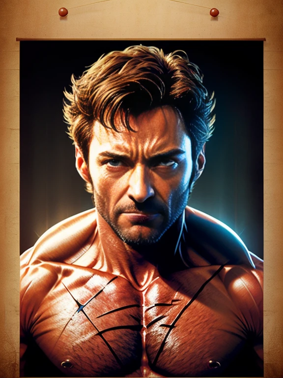Hugh Jackman as wolverine, vhs effect, (poster:1.6), poster on wall, nostalgia, movie poster, portrait, close up
(skin texture), intricately detailed, fine details, hyperdetailed, raytracing, subsurface scattering, diffused soft lighting, shallow depth of field, by (Oliver Wetter)