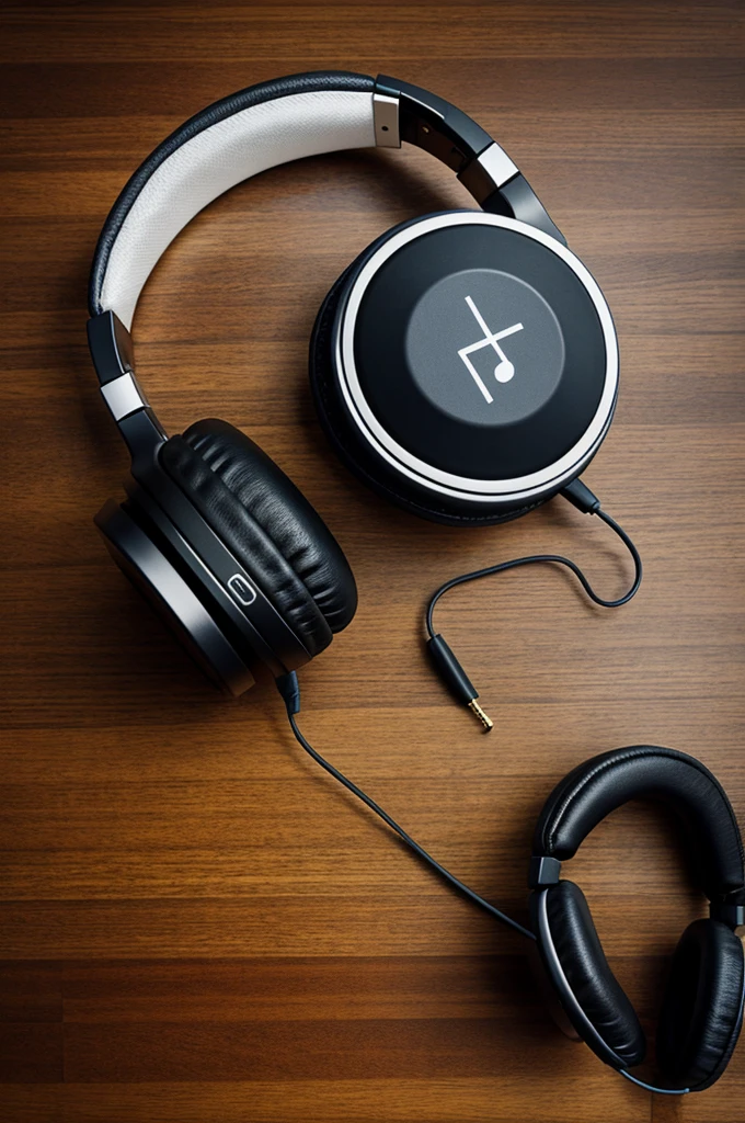 Make a music symbol with headphones